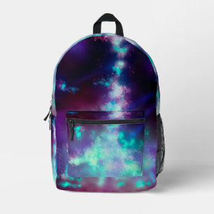 Neon Lights Night Sky Bedruckter Rucksack