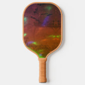 neon lights on cracked rock surface pickleball schläger (Vorderseite)