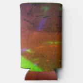 neon lights on cracked rock surface selters dosenkühler (Rückseite)