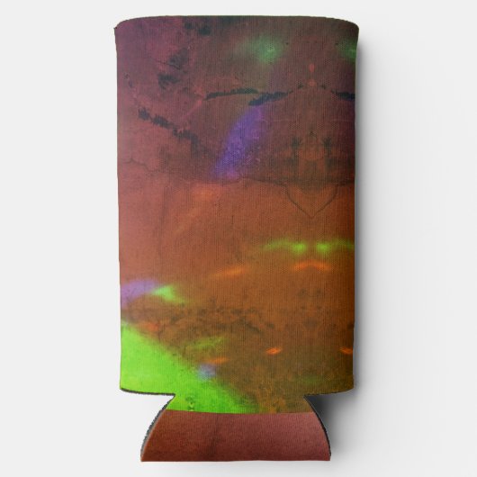 neon lights on cracked rock surface selters dosenkühler (Rückseite)