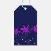 Neon Lights Palm Beach Night Party Geburtstag Geschenkanhänger (Rückseite)