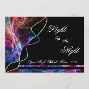 Neon Lights Prom Party Einladungen