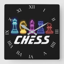 Neon Lights Schach Pieces Chess Queen