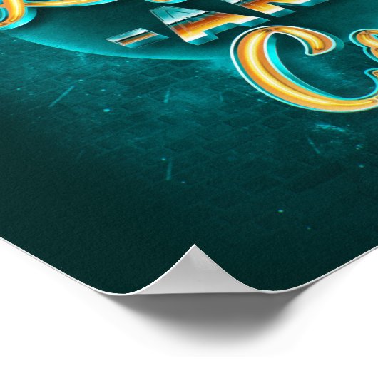 Neon Lights Square Poster (24x24) (Ecke)