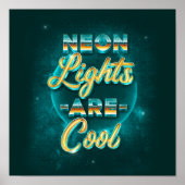 Neon Lights Square Poster (24x24) (Vorne)