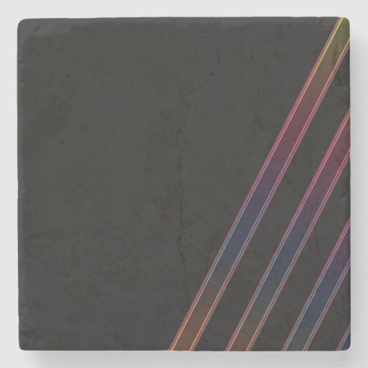 Neon Lights Steinuntersetzer (Vorderseite)