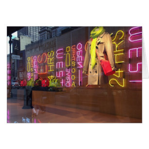 Neon Lights Store Window New York NYC
