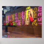 Neon Lights Store Window New York NYC Poster (Vorne)