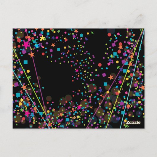 Neon Lights Sweet 16 Club Party Tischnummer Card (Rückseite)