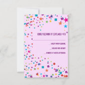 Neon Lights Sweet 16 Club Party UAWG Response Card RSVP Karte (Rückseite)