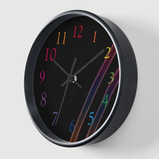 Neon Lights Wanduhr (Winkel)