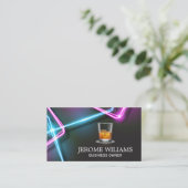 Neon Lights | Whiskey Drink Visitenkarte (Stehend Vorderseite)