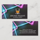 Neon Lights | Whiskey Drink Visitenkarte (Vorne/Hinten)