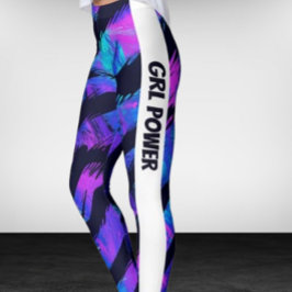 Neon Lila Animal GRL Power Leggings