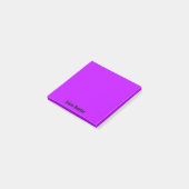 Neon Lila Berufliches Minimalistisches Schwarzes S Post-it Klebezettel (angewinkelt)