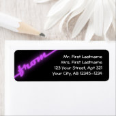 Neon Lila & Black Rücksendeadressen-Aufklebers (Insitu)