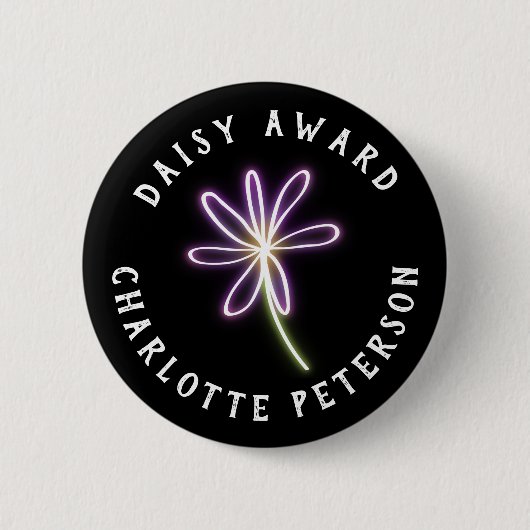 Neon Lila Daisy Award Button (Vorderseite)
