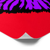 Neon Lila Frilled-Nackenechard Poster (Ecke)