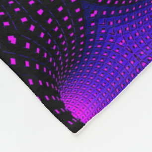 Neon-Lila-Geometrie-Decke Fleecedecke