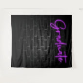 Neon Lila Glow Light | Grad Party Foto Stand Wandteppich (Vorderseite (Horizontal))