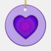 NEON & lila Herzen schlagen Keramik Ornament (Vorne)
