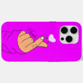 Neon Lila koreanischer Finger Herzsignatur Warme H Case-Mate iPhone Hülle (Rückseite (Horizontal))