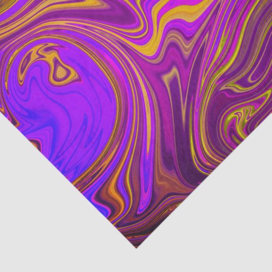 Neon Lila Pink Yellow Abstract Design Seidenpapier (Detail)