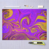 Neon Lila Pink Yellow Abstract Design Seidenpapier (Handwerk)