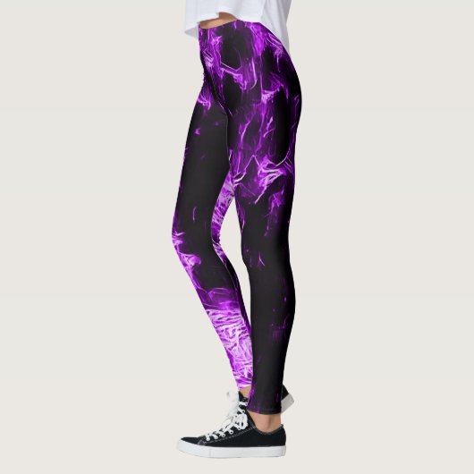 Neon Lila Rave Star Leggings (Links)