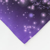 Neon Lila rosa Elefant Spaziergang an der Starry N Fleecedecke (Ecke)