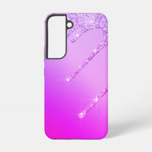 Neon Lila Rosa Glitter Funkeln Samsung Galaxy Hülle