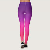 Neon-Lila-rosa-ombre-abstraktes Design Leggings (Rückseite)