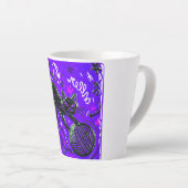 Neon Lila Schwarze Katze Milchtasse (Rechte Ecke)