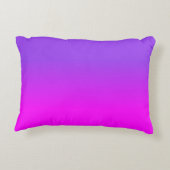 Neon Lila und Hot Pink Ombre Farbtafel Fade Dekokissen (Rückseite)