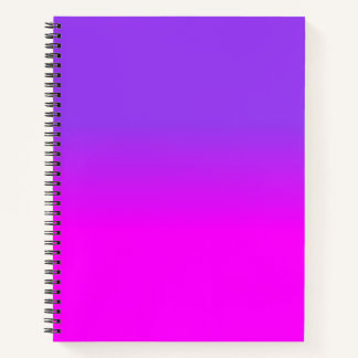 Neon Lila und Hot Pink Ombre Farbtafel Fade Notizblock