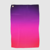 Neon Lila und rosa ombre abstraktes Design Golfhandtuch (Vorderseite)