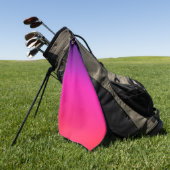 Neon Lila und rosa ombre abstraktes Design Golfhandtuch (Gras)