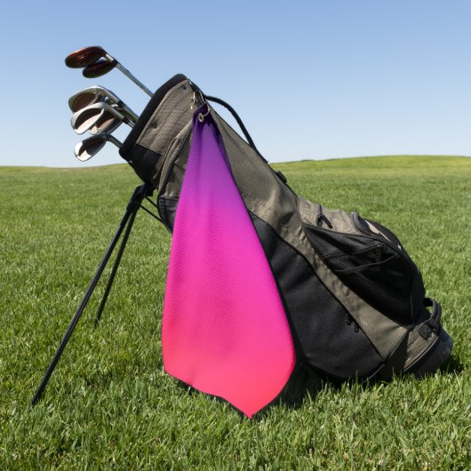 Neon Lila und rosa ombre abstraktes Design Golfhandtuch (Gras)