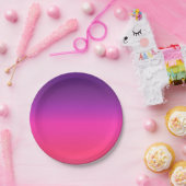 Neon Lila und rosa ombre abstraktes Design Pappteller (Party)