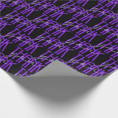 Neon lila und weiß danke, dass Sie unterschreiben Geschenkpapier (Ecke)