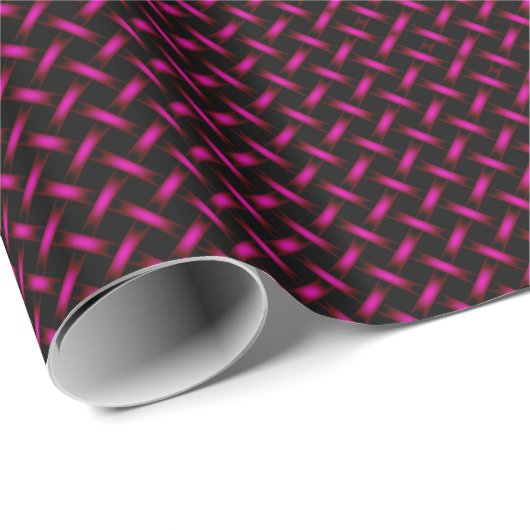 Neon Lila Weaved Pattern Geschenkpapier (Rolleneckpunkt)