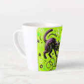 Neon Lime Black Cat Milchtasse (Linke Ecke)
