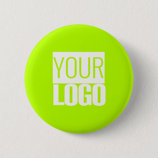 Neon Lime - Fügen Sie Ihr Logo hinzu  Button (Vorderseite)