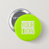 Neon Lime - Fügen Sie Ihr Logo hinzu  Button (Vorne & Hinten)