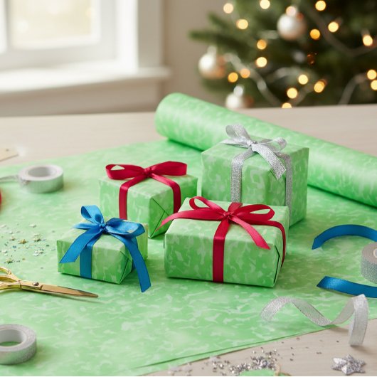 Neon Lime Green Abstract Texture Wrapping Paper Geschenkpapier