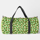 NEON LIME GREEN BLUE BLACK PINK PATTERN DUFFLE BAG (Vorderseite)