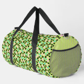 NEON LIME GREEN BLUE BLACK PINK PATTERN DUFFLE BAG (Rechte Ecke)