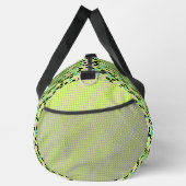NEON LIME GREEN BLUE BLACK PINK PATTERN DUFFLE BAG (Rechts)
