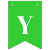 Neon Lime Green Solid Color | Benutzerdefiniert Wimpelkette (Zweite Fahne)