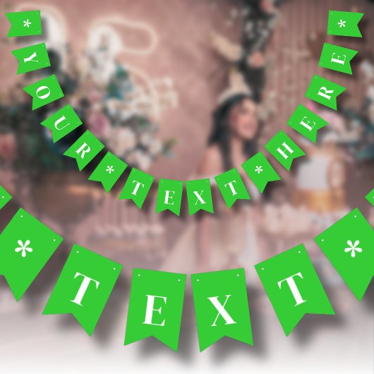 Neon Lime Green Solid Color | Benutzerdefiniert Wimpelkette